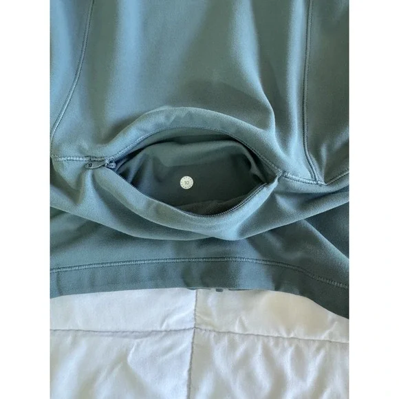 Lululemon Move With Ease Jacket Mystic Green Size 10 Hoodie Thumb Holes EUC - Picture 9 of 11